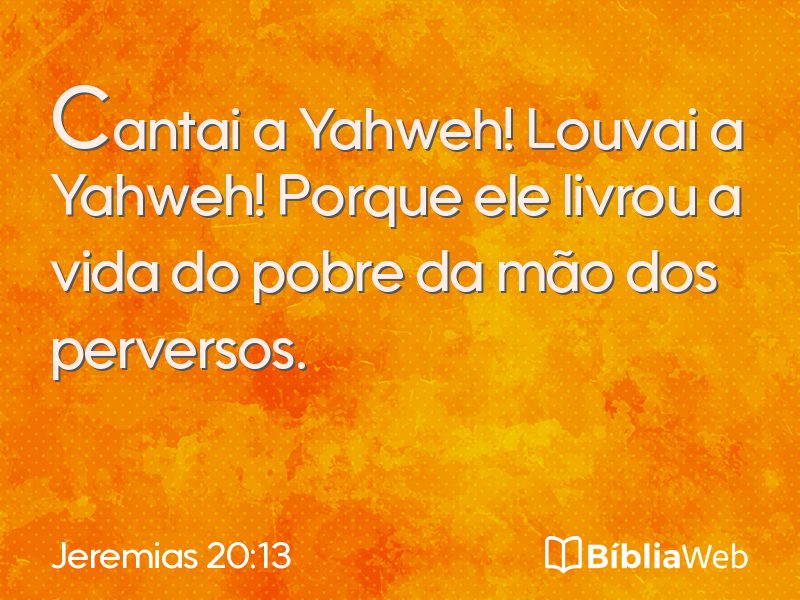 Jeremias 20:13 em imagem para compartilhar