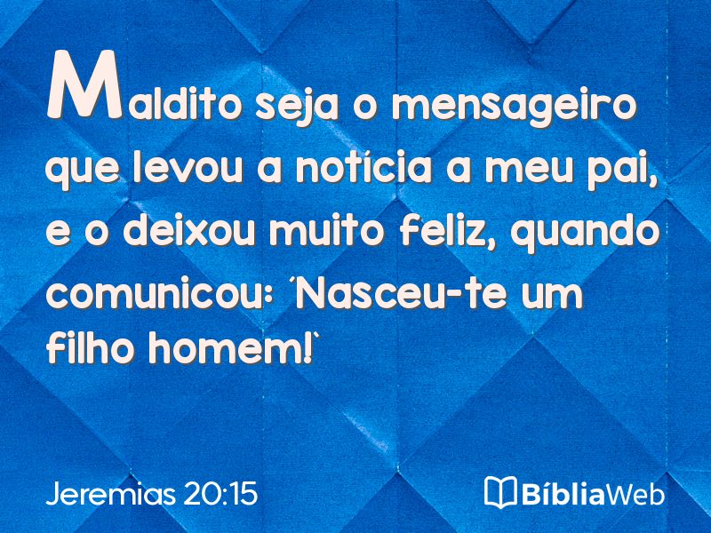 Jeremias 20:15 em imagem para compartilhar
