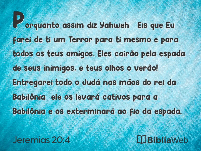 Jeremias 20:4 em imagem para compartilhar