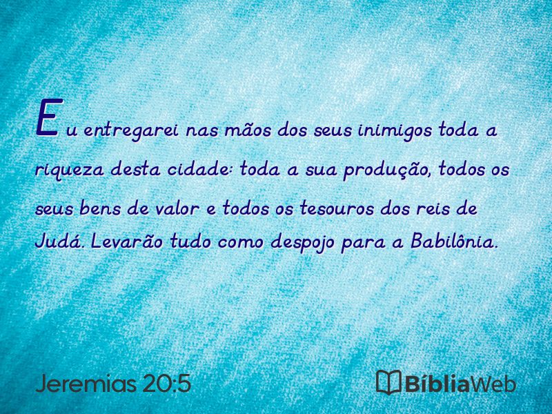 Jeremias 20:5 em imagem para compartilhar
