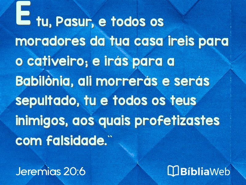 Jeremias 20:6 em imagem para compartilhar
