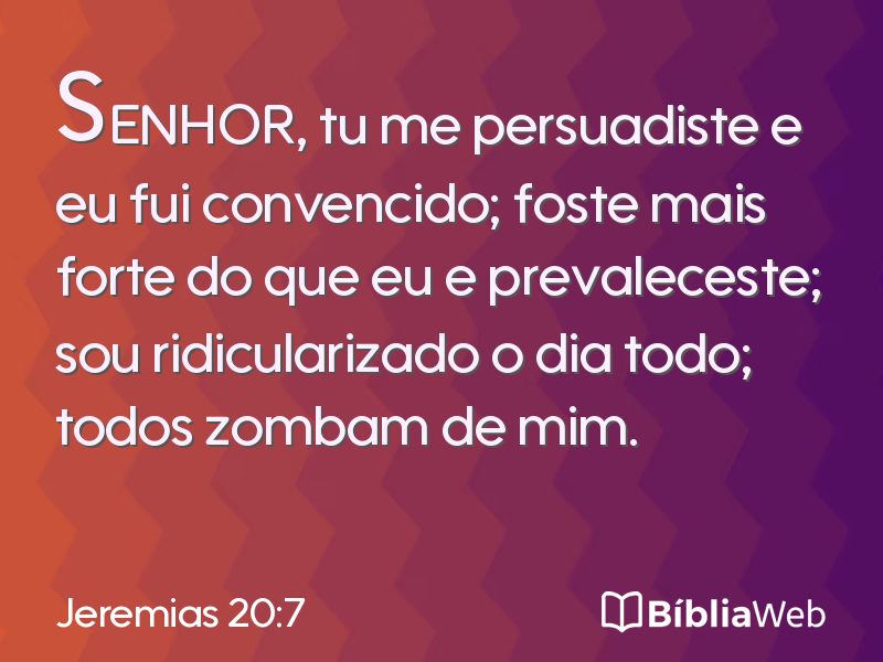 Jeremias 20:7 em imagem para compartilhar