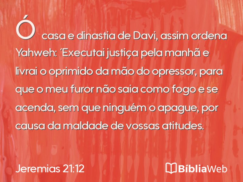 Jeremias 21:12 em imagem para compartilhar