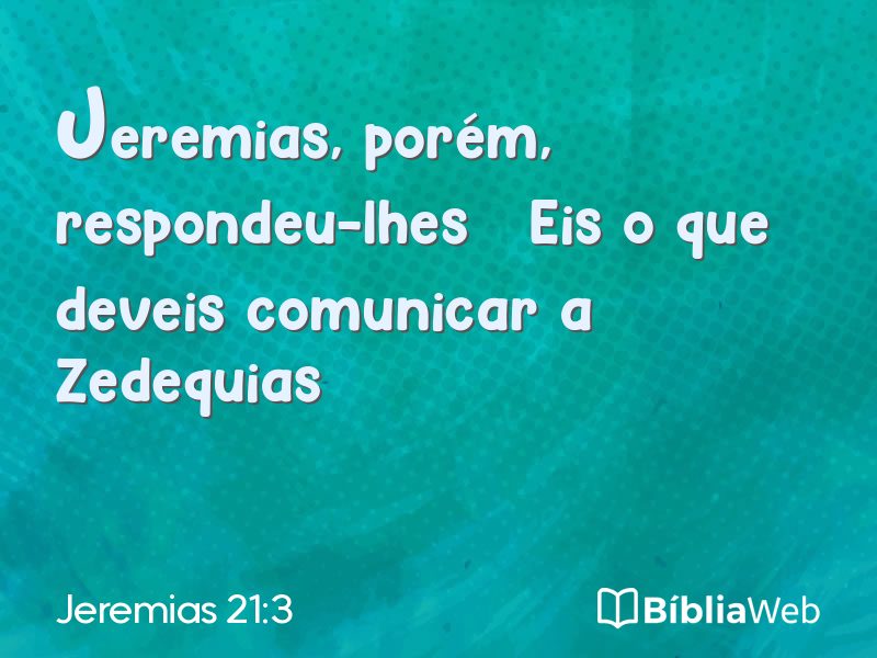 Jeremias 21:3 em imagem para compartilhar