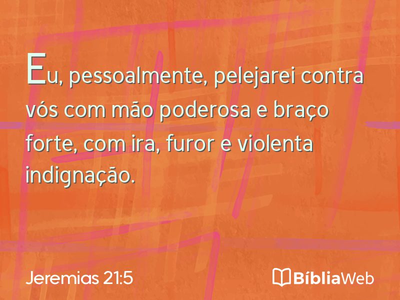 Jeremias 21:5 em imagem para compartilhar