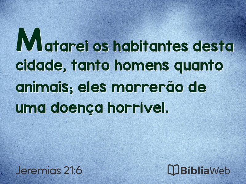 Jeremias 21:6 em imagem para compartilhar