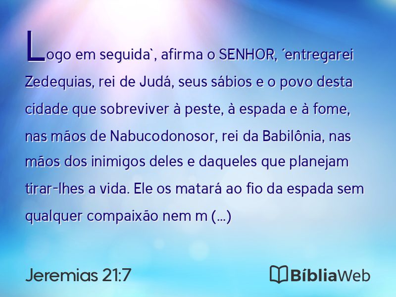 Jeremias 21:7 em imagem para compartilhar