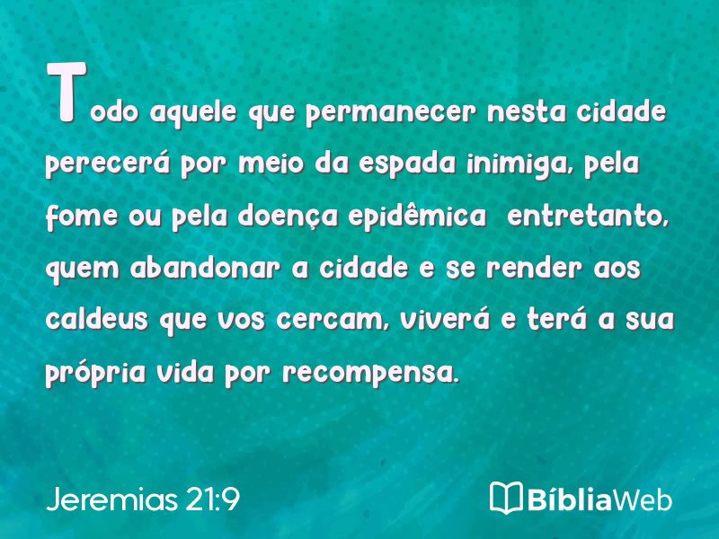 Jeremias 21:9 em imagem para compartilhar