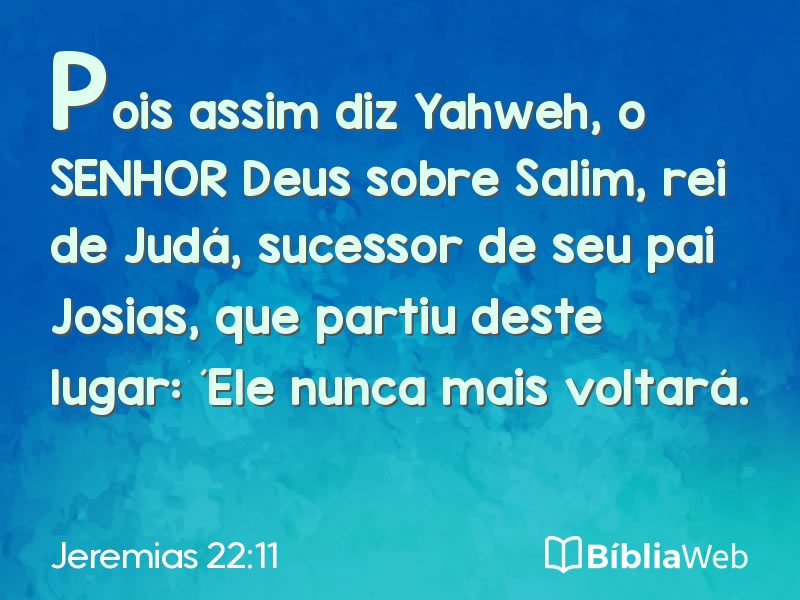 Jeremias 22:11 em imagem para compartilhar