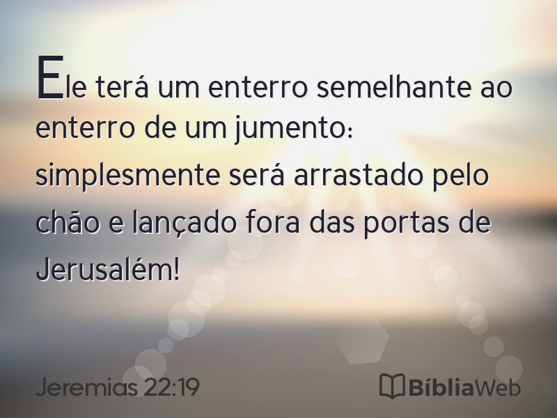 Jeremias 22:19 em imagem para compartilhar