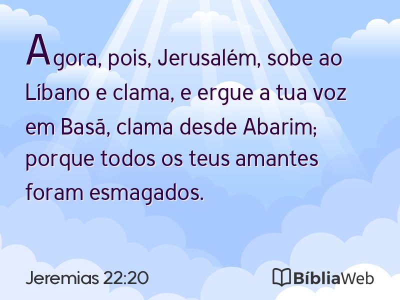 Jeremias 22:20 em imagem para compartilhar