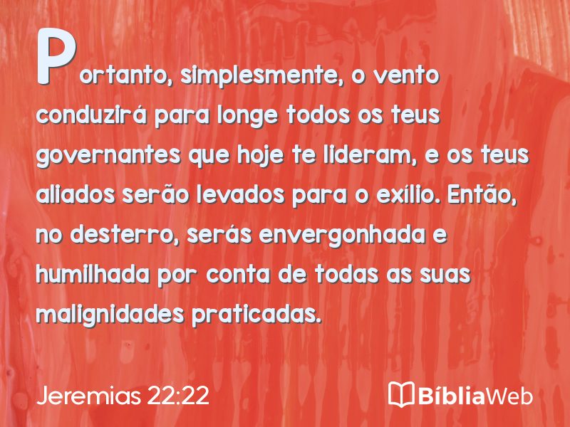 Jeremias 22:22 em imagem para compartilhar