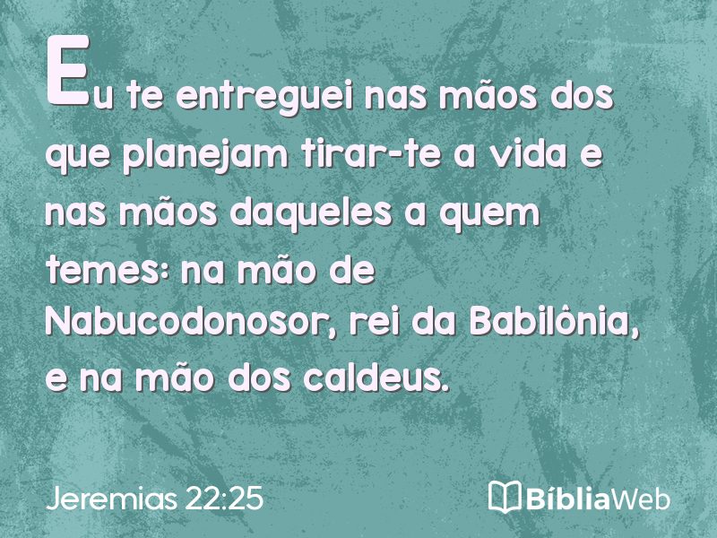 Jeremias 22:25 em imagem para compartilhar