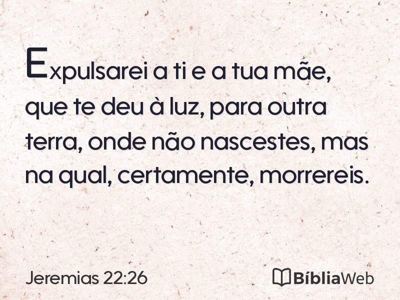 Jeremias 22:26 em imagem para compartilhar