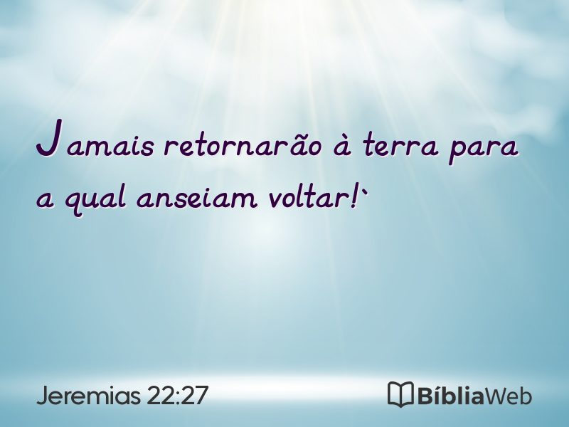 Jeremias 22:27 em imagem para compartilhar