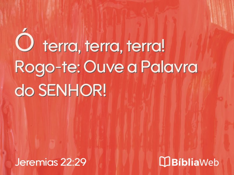 Jeremias 22:29 em imagem para compartilhar