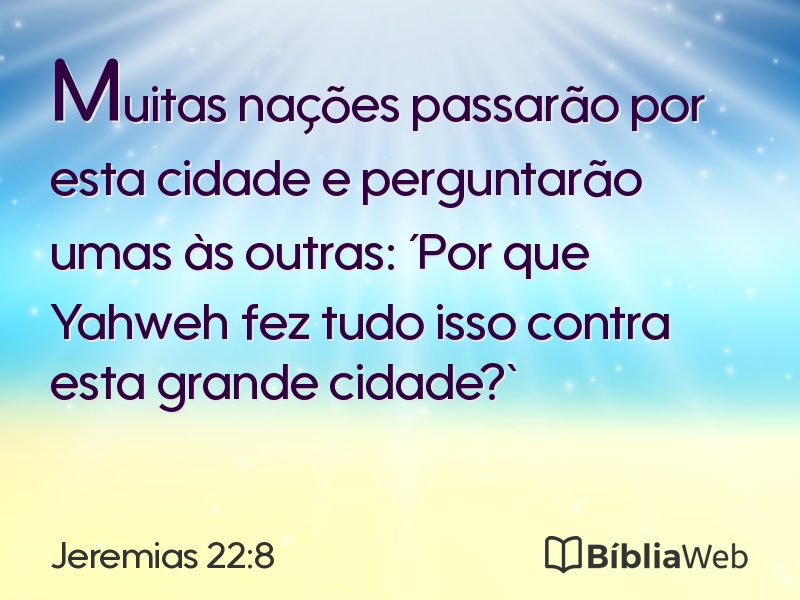Jeremias 22:8 em imagem para compartilhar