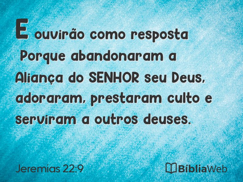 Jeremias 22:9 em imagem para compartilhar