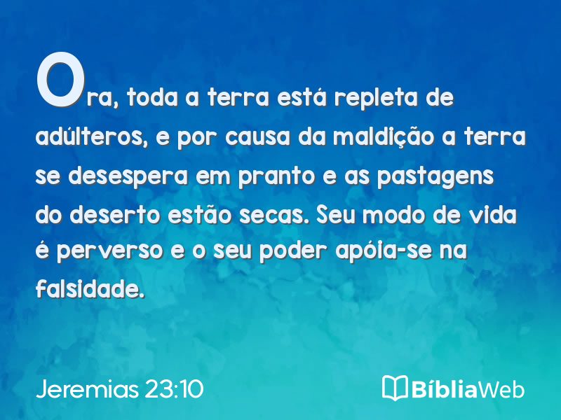 Jeremias 23:10 em imagem para compartilhar