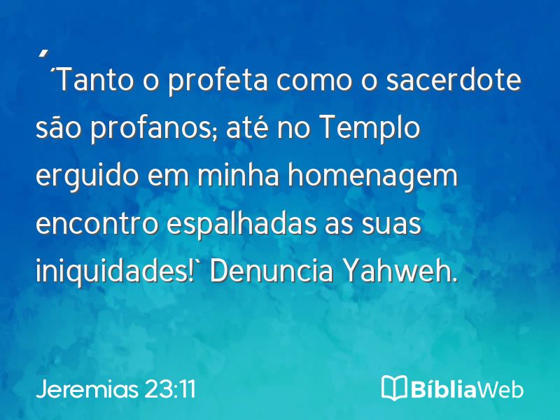 Jeremias 23:11 em imagem para compartilhar