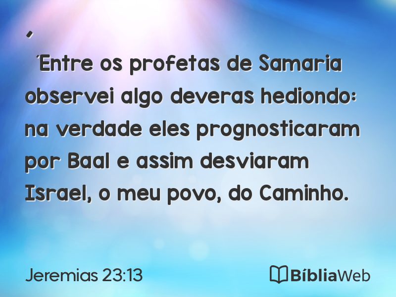 Jeremias 23:13 em imagem para compartilhar