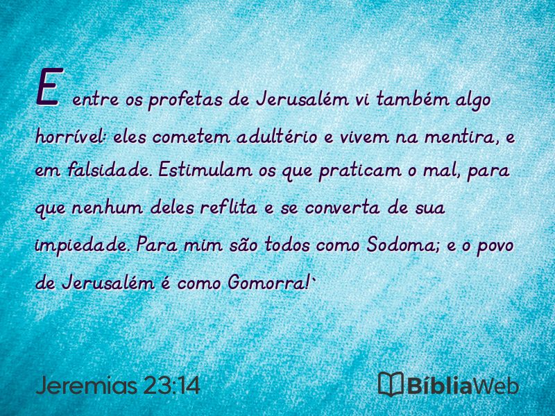 Jeremias 23:14 em imagem para compartilhar