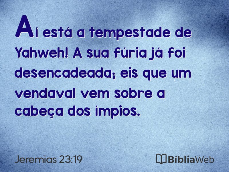 Jeremias 23:19 em imagem para compartilhar