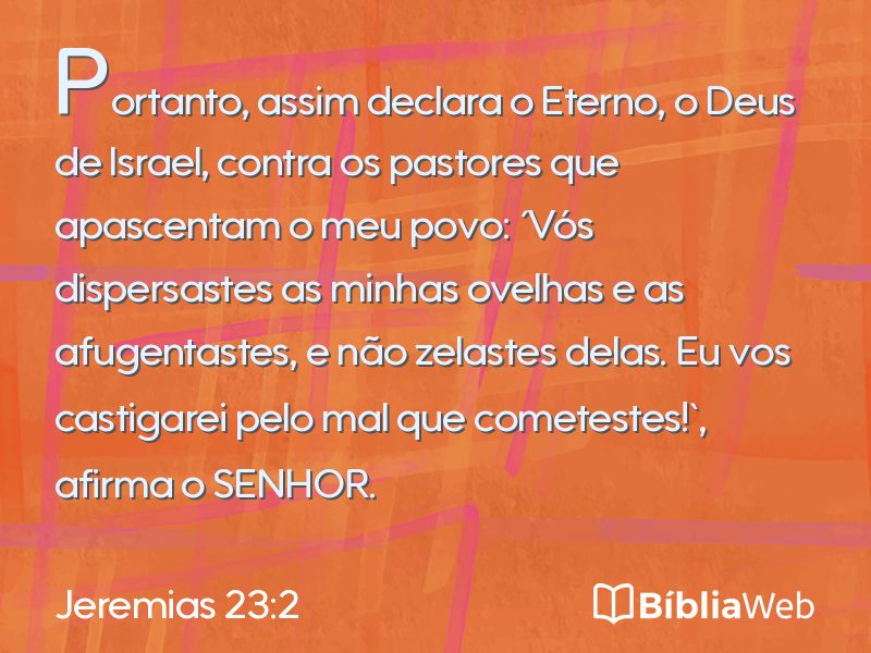 Jeremias 23:2 em imagem para compartilhar
