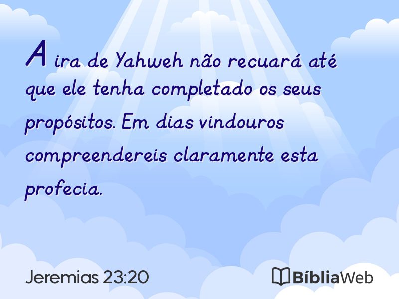 Jeremias 23:20 em imagem para compartilhar