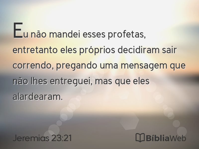 Jeremias 23:21 em imagem para compartilhar