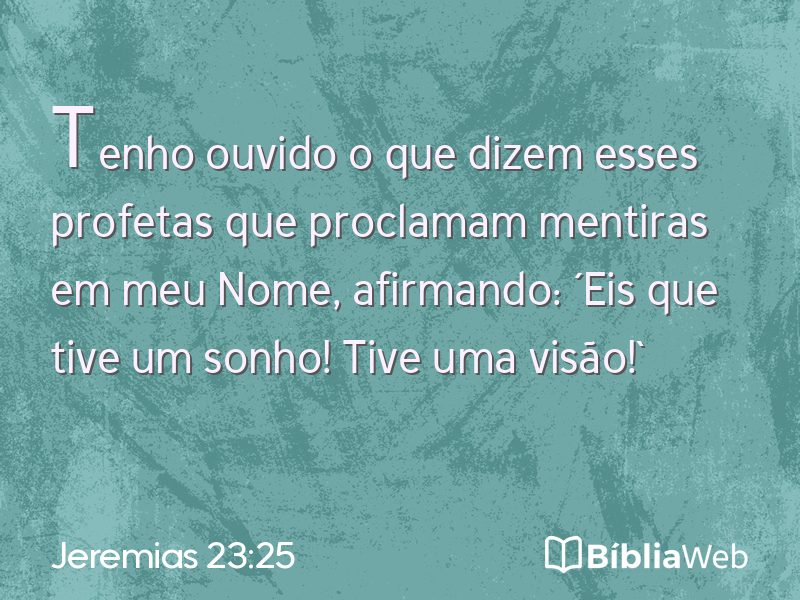 Jeremias 23:25 em imagem para compartilhar