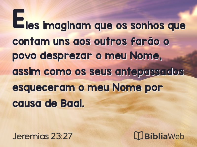 Jeremias 23:27 em imagem para compartilhar