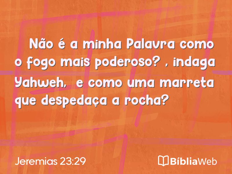 Jeremias 23:29 em imagem para compartilhar