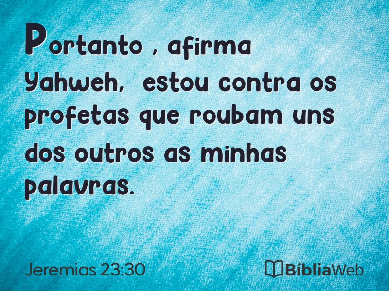 Jeremias 23:30 em imagem para compartilhar