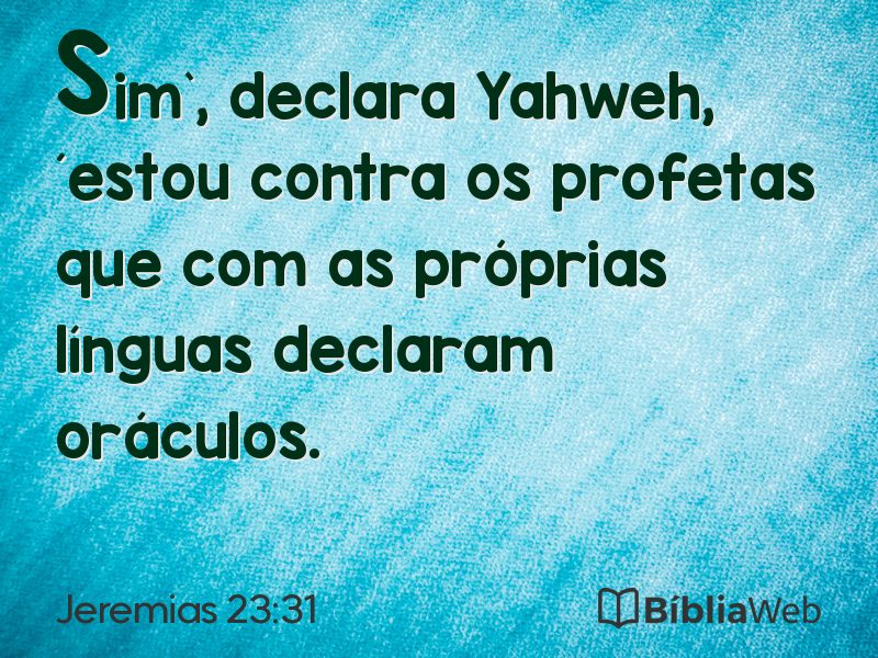 Jeremias 23:31 em imagem para compartilhar