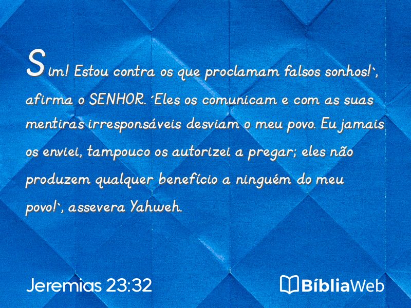Jeremias 23:32 em imagem para compartilhar