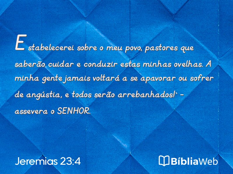 Jeremias 23:4 em imagem para compartilhar