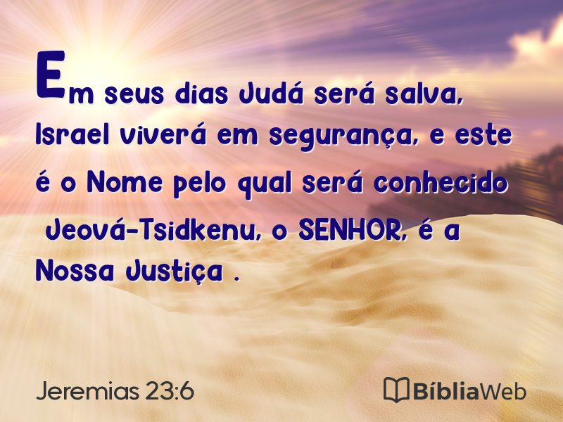 Jeremias 23:6 em imagem para compartilhar