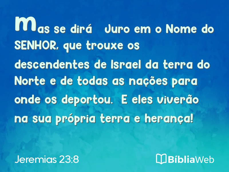 Jeremias 23:8 em imagem para compartilhar