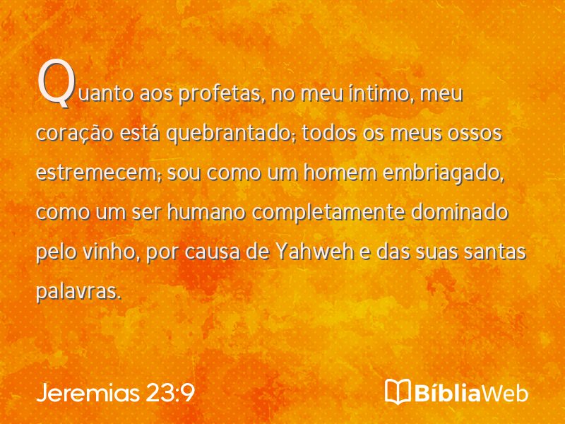 Jeremias 23:9 em imagem para compartilhar