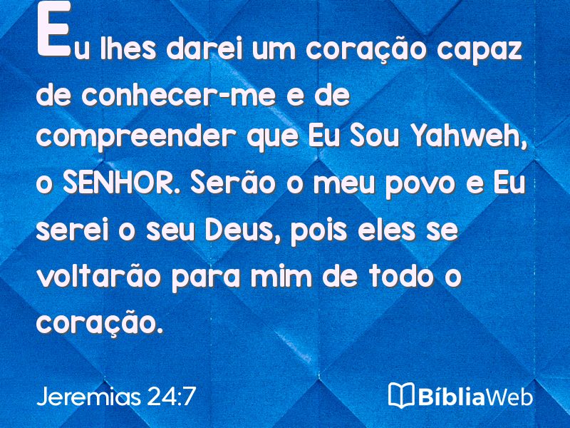 Jeremias 24:7 em imagem para compartilhar