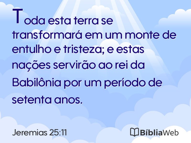 Jeremias 25:11 em imagem para compartilhar