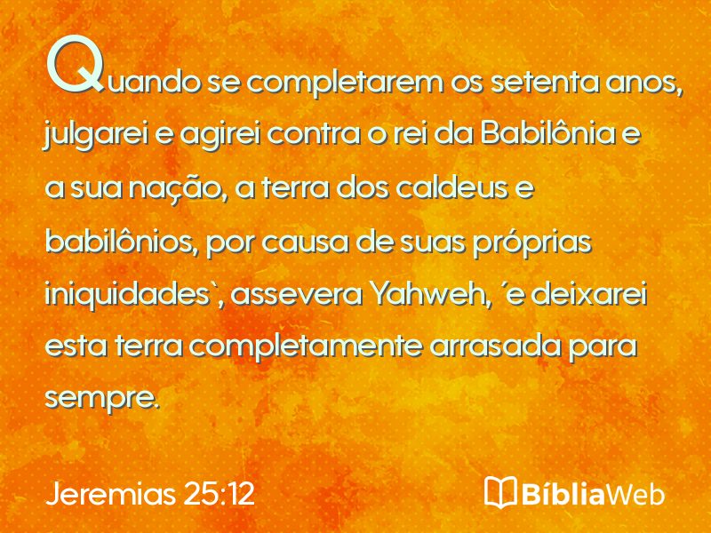 Jeremias 25:12 em imagem para compartilhar