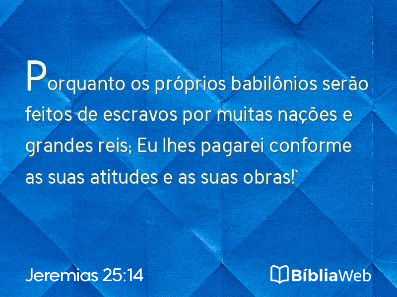 Jeremias 25:14 em imagem para compartilhar
