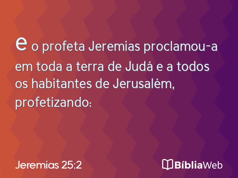Jeremias 25:2 em imagem para compartilhar