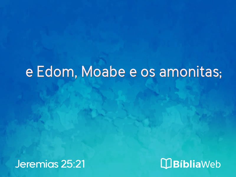 Jeremias 25:21 em imagem para compartilhar