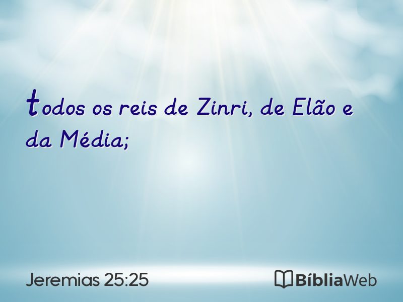 Jeremias 25:25 em imagem para compartilhar