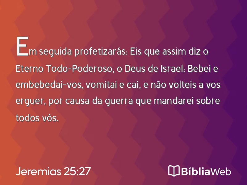 Jeremias 25:27 em imagem para compartilhar