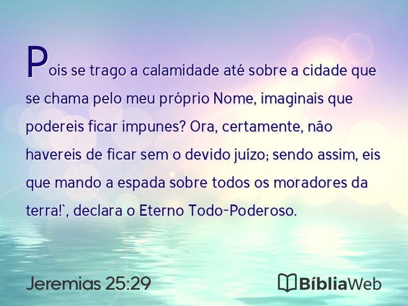 Jeremias 25:29 em imagem para compartilhar