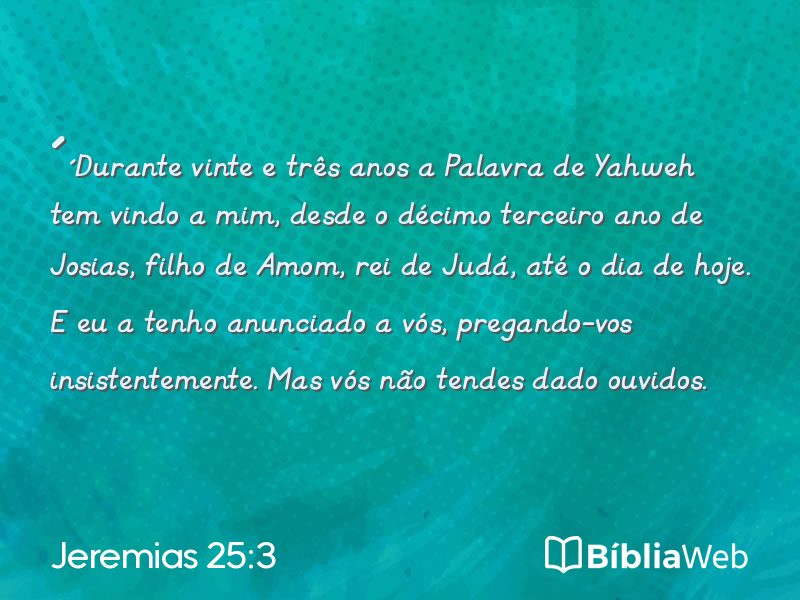 Jeremias 25:3 em imagem para compartilhar